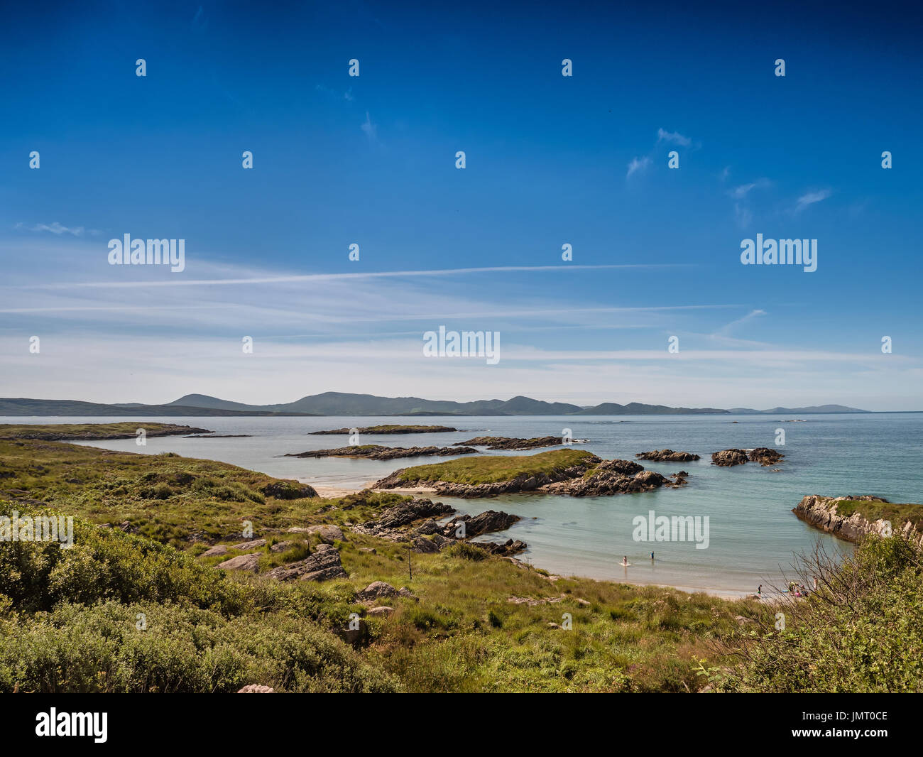 Skellig bay costa nella parte occidentale dell'Irlanda Foto Stock