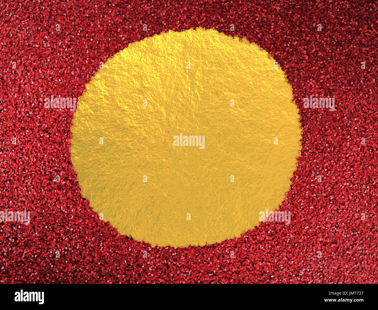 Abstract vernice oro su sfondo rosso Foto Stock