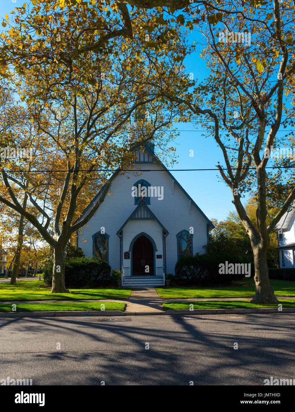 Spring Lake, NJ USA -- 1 Nov 2016 -- Santa Trinità Chiesa Episcopale, Spring Lake. Solo uso editoriale. Foto Stock