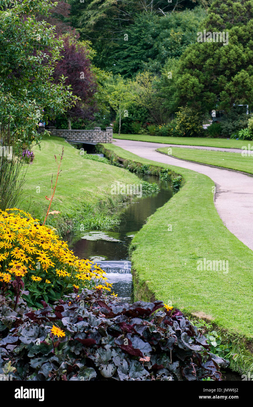 Trenance Gardens in Newquay, Cornwall. Foto Stock