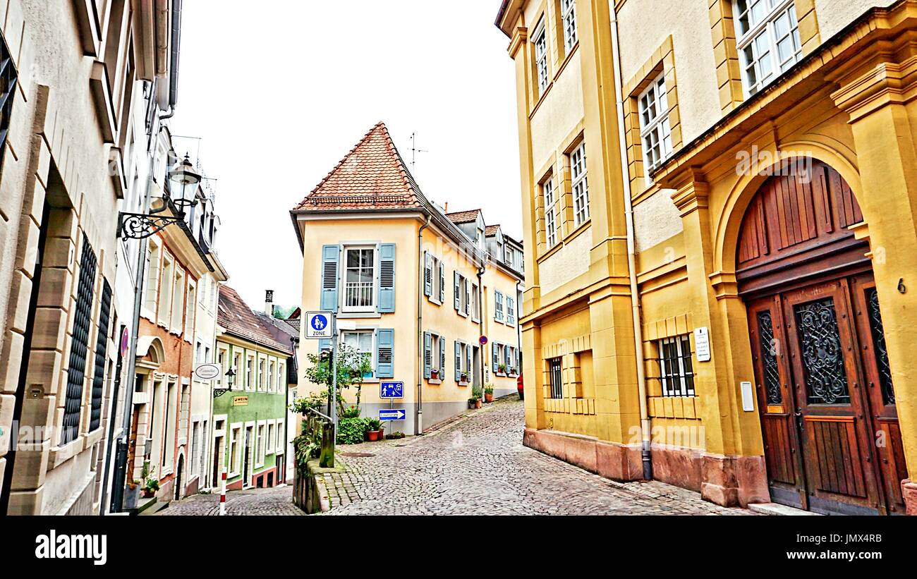 Edifici nella città vecchia di Baden-Baden, Baden-Württemberg, Germania Foto Stock