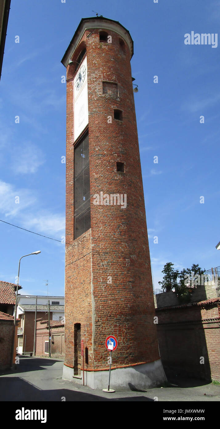 Clock Tower, Piemonte, Italia (2) Foto Stock