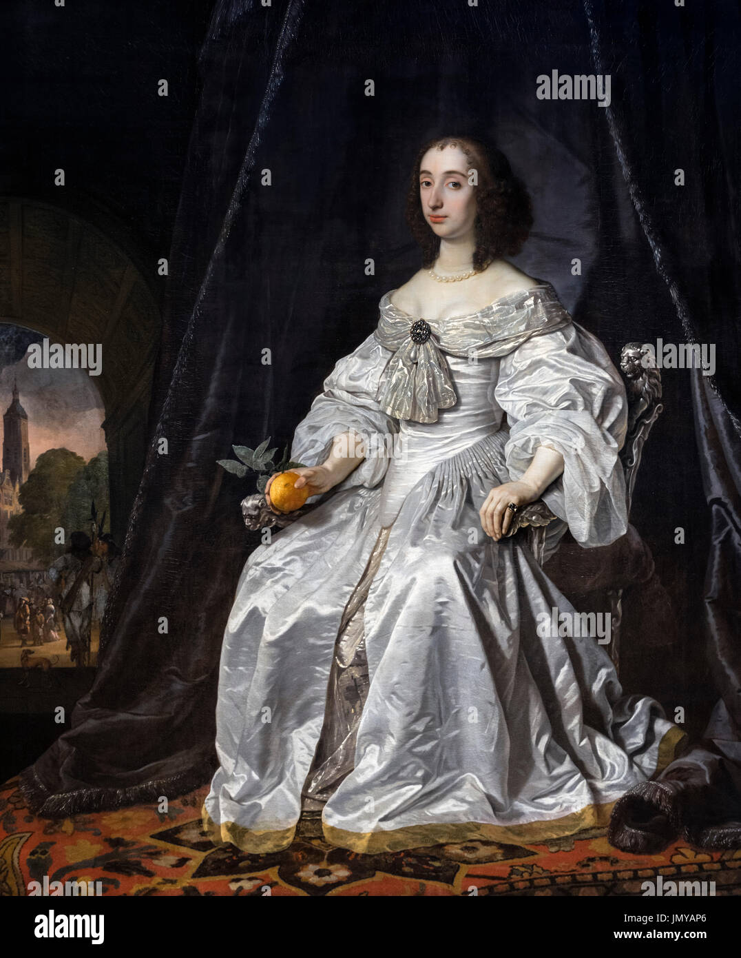 Henrietta Maria Stuart (1631-1660), vedova di Guglielmo II, principe di Orange e madre di Guglielmo III, re d'Inghilterra. Dipinto di Bartholomeus van der Helst, olio su tela, 1652. Foto Stock