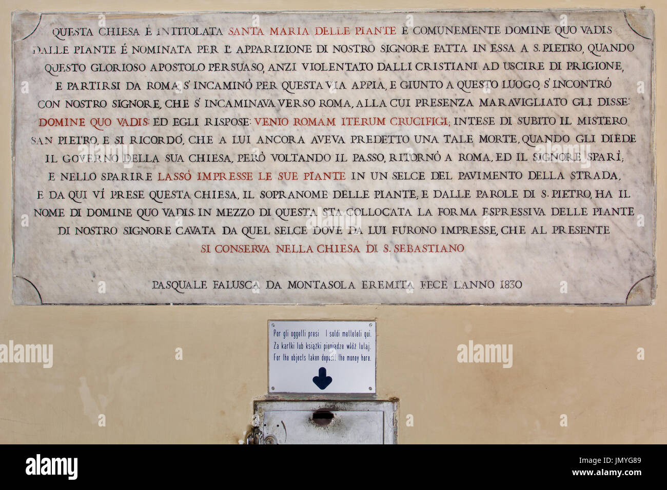 Quo Vadis - Interni - La leggenda Foto Stock