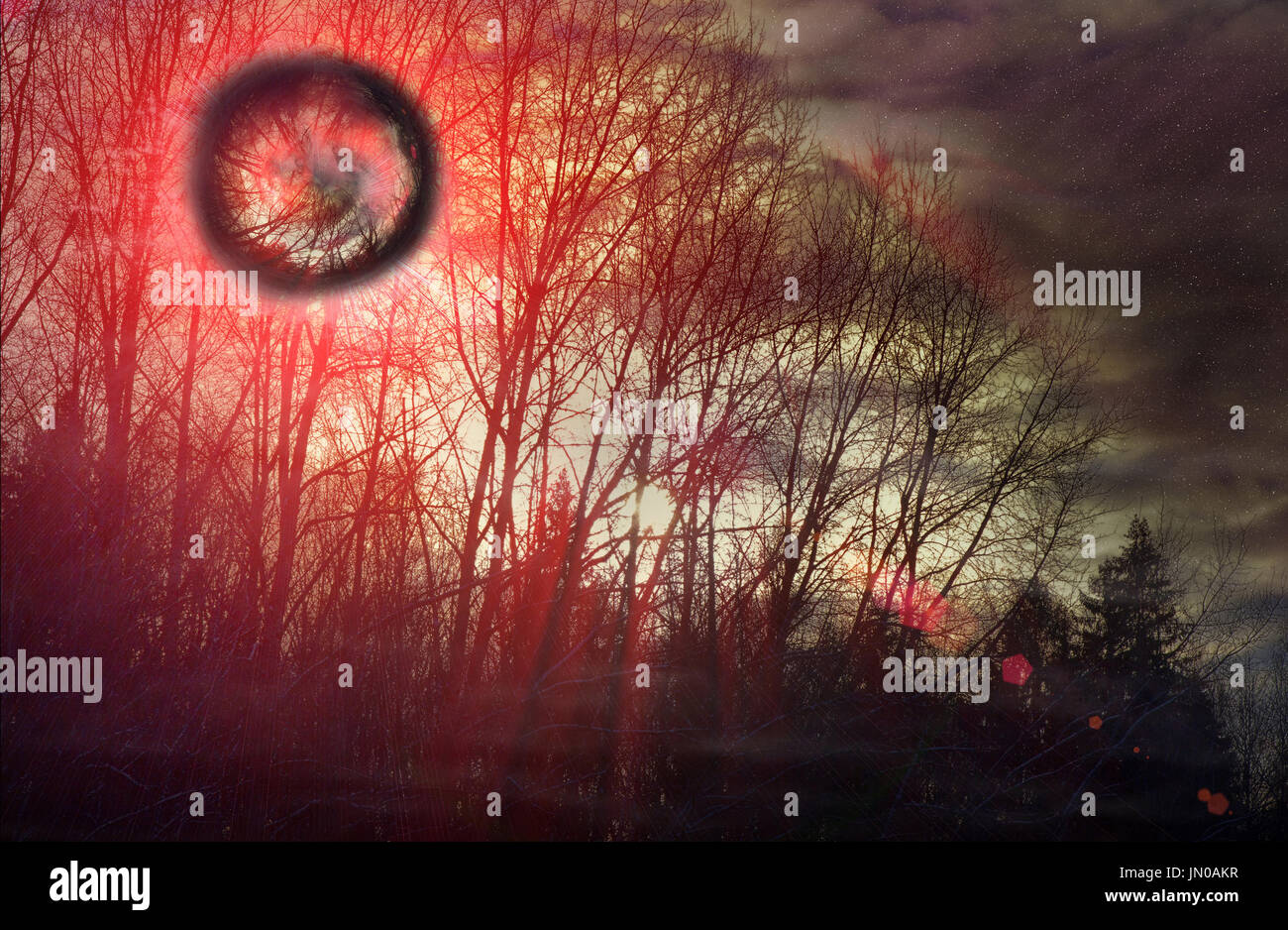 Fantascienza (fantasy, la topologia dello spazio-tempo). Leshan il teletrasporto foro - transizione verso un altra realtà. Il teletrasporto quantistico e viaggio a Foto Stock