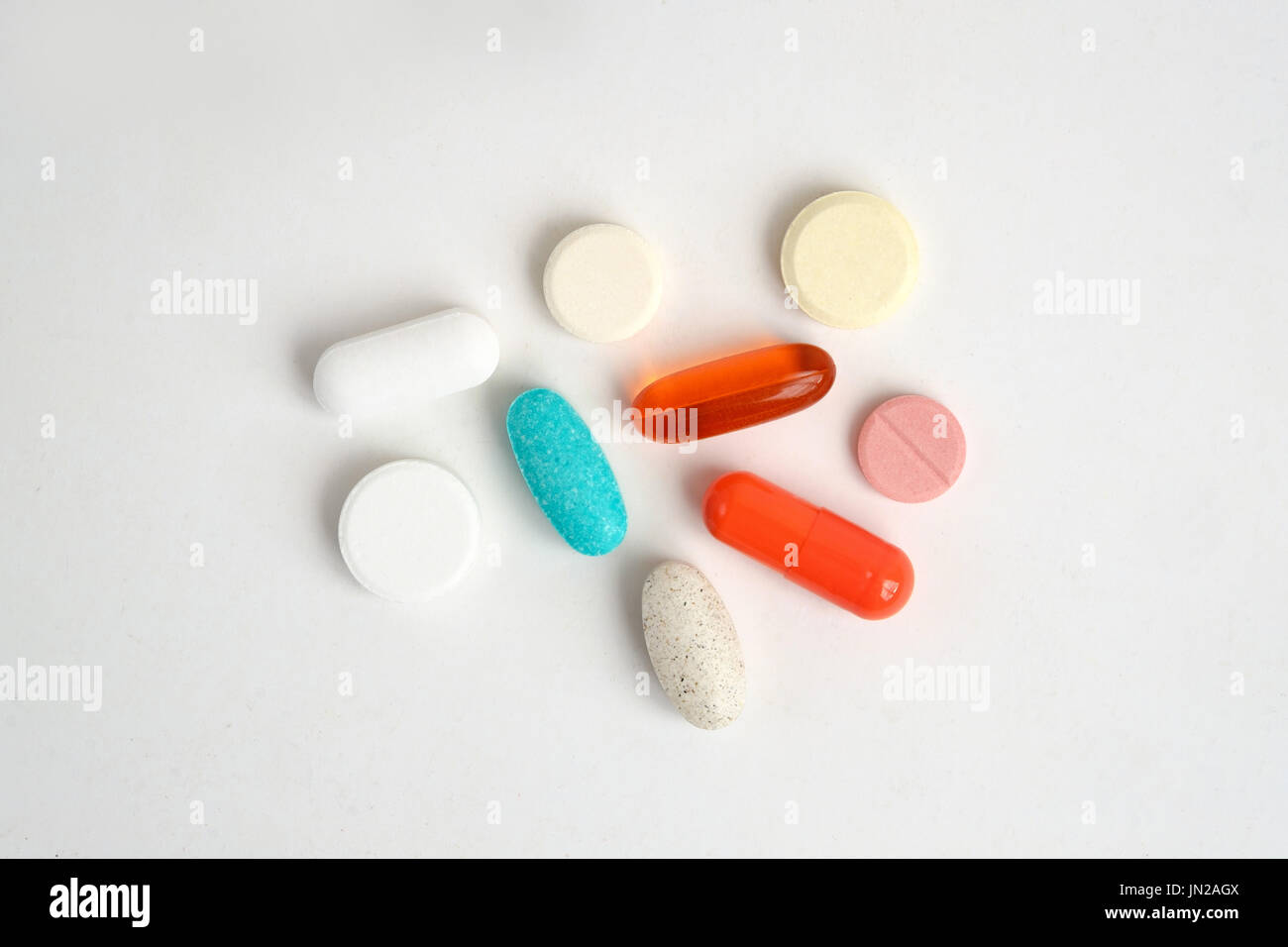 Medicina assortiti pillola, compresse e capsule Foto Stock