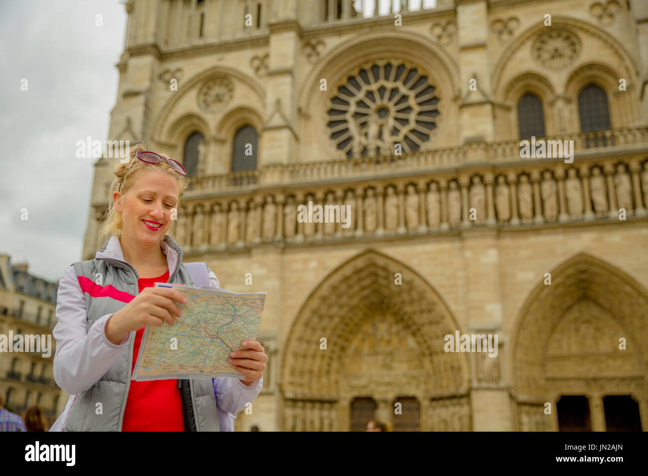 Travel Tourist donna Foto Stock