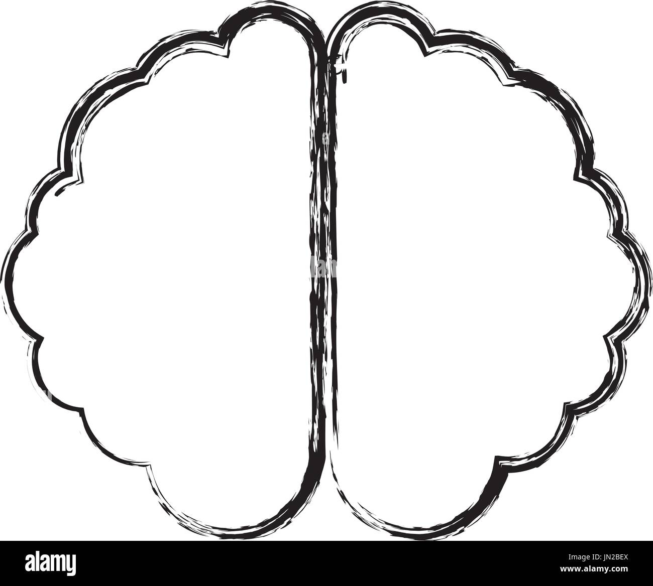 Brain storm icona isolato illustrazione vettoriale design Illustrazione Vettoriale