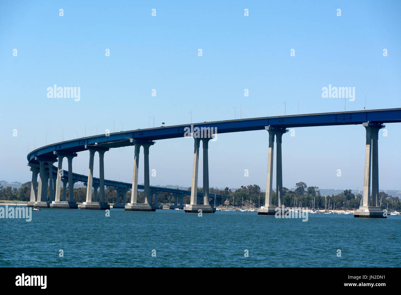 Il Coronade ponte sulla Baia di San Diego in California del Sud, Stati Uniti d'America. Foto Stock