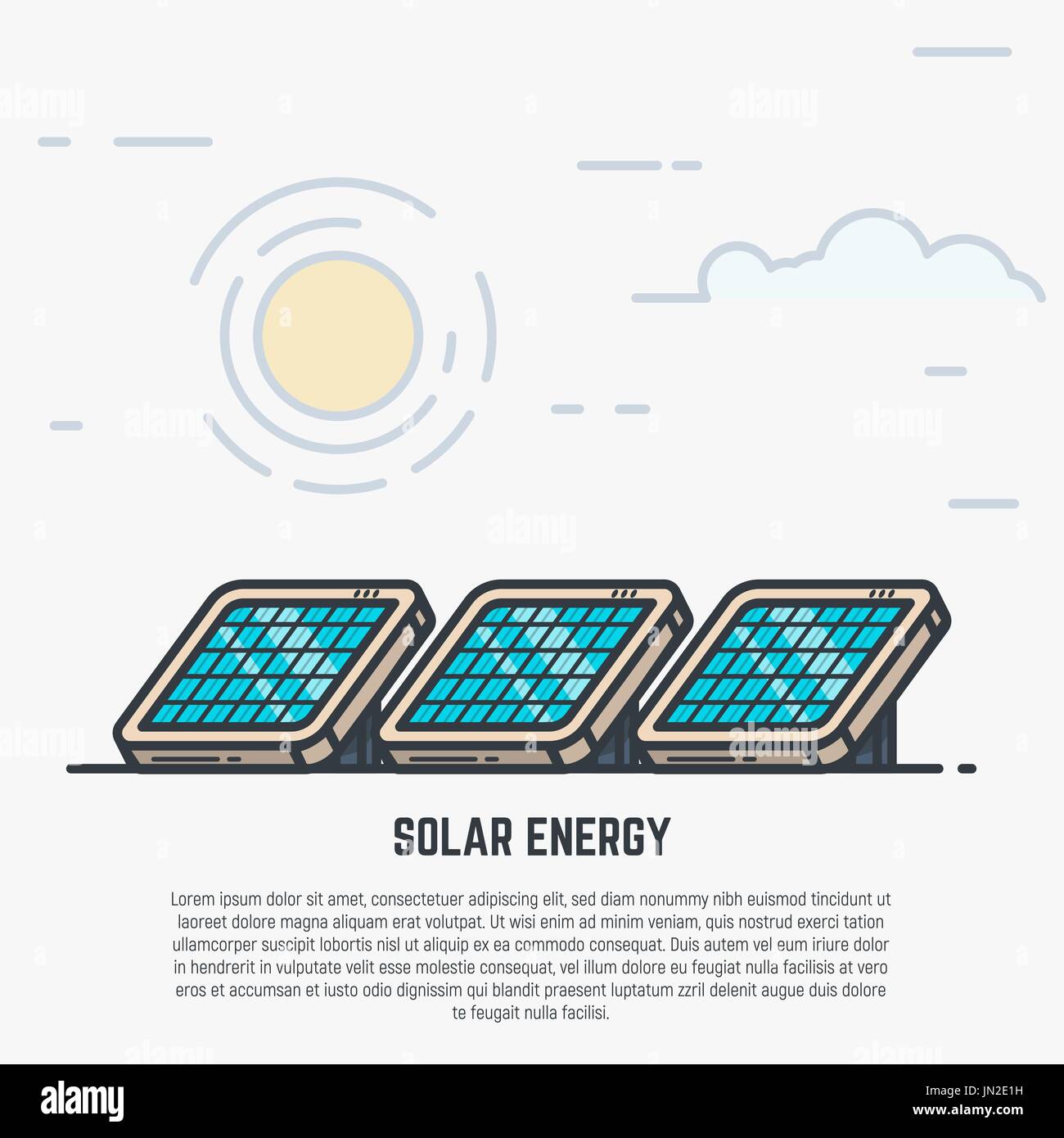 Pannelli solari Illustrazione Vettoriale
