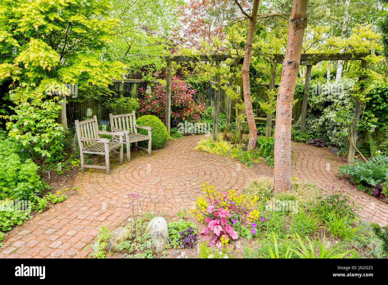 Il Plantsman's Garden a Barnsdale Gardens dove il compianto Geoff Hamilton girato "giardinieri mondo' per la BBC nr, Oakham Rutland, England, Regno Unito Foto Stock