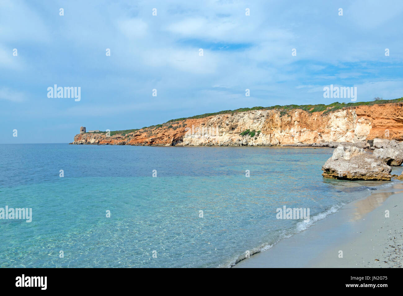 Abbarossa, della penisola del Sinis, Oristano, Sardegna, Italia Foto Stock