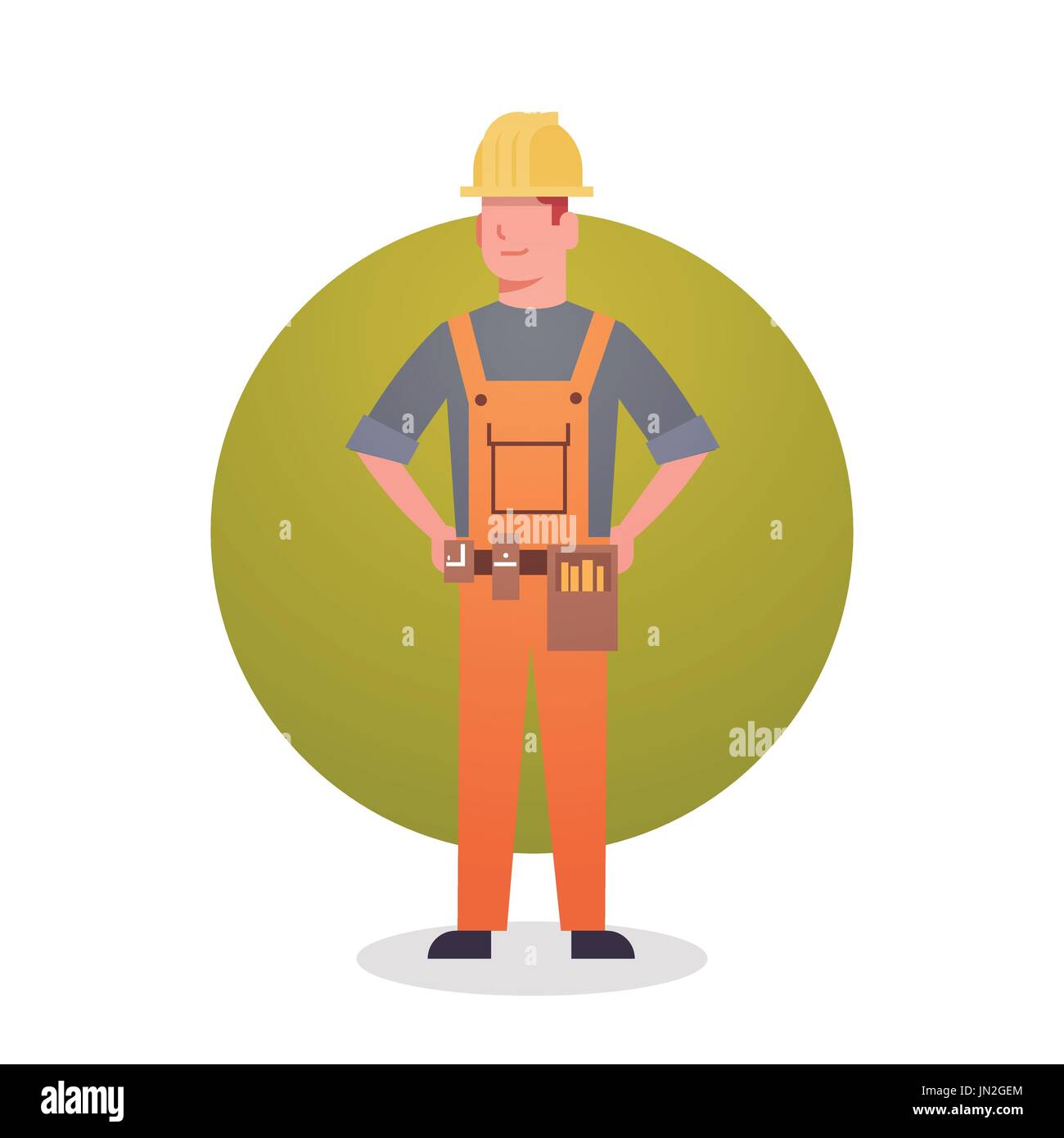 Builder uomo icona occupazione Engeneer contraente Illustrazione Vettoriale