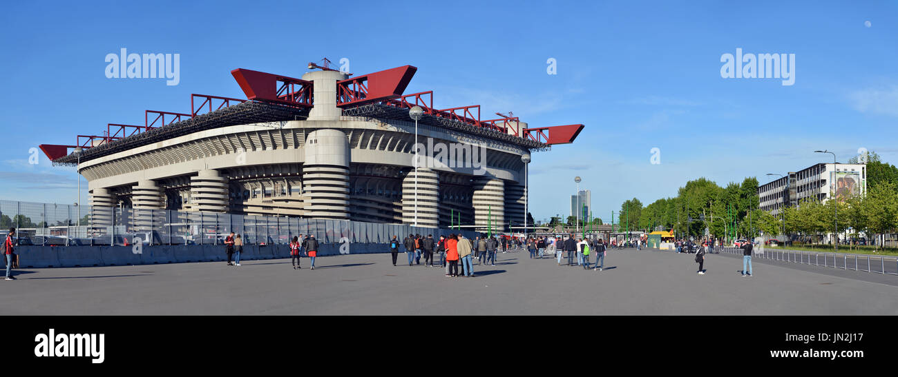 Stadio San Siro di Milano, sulla giornata Foto Stock