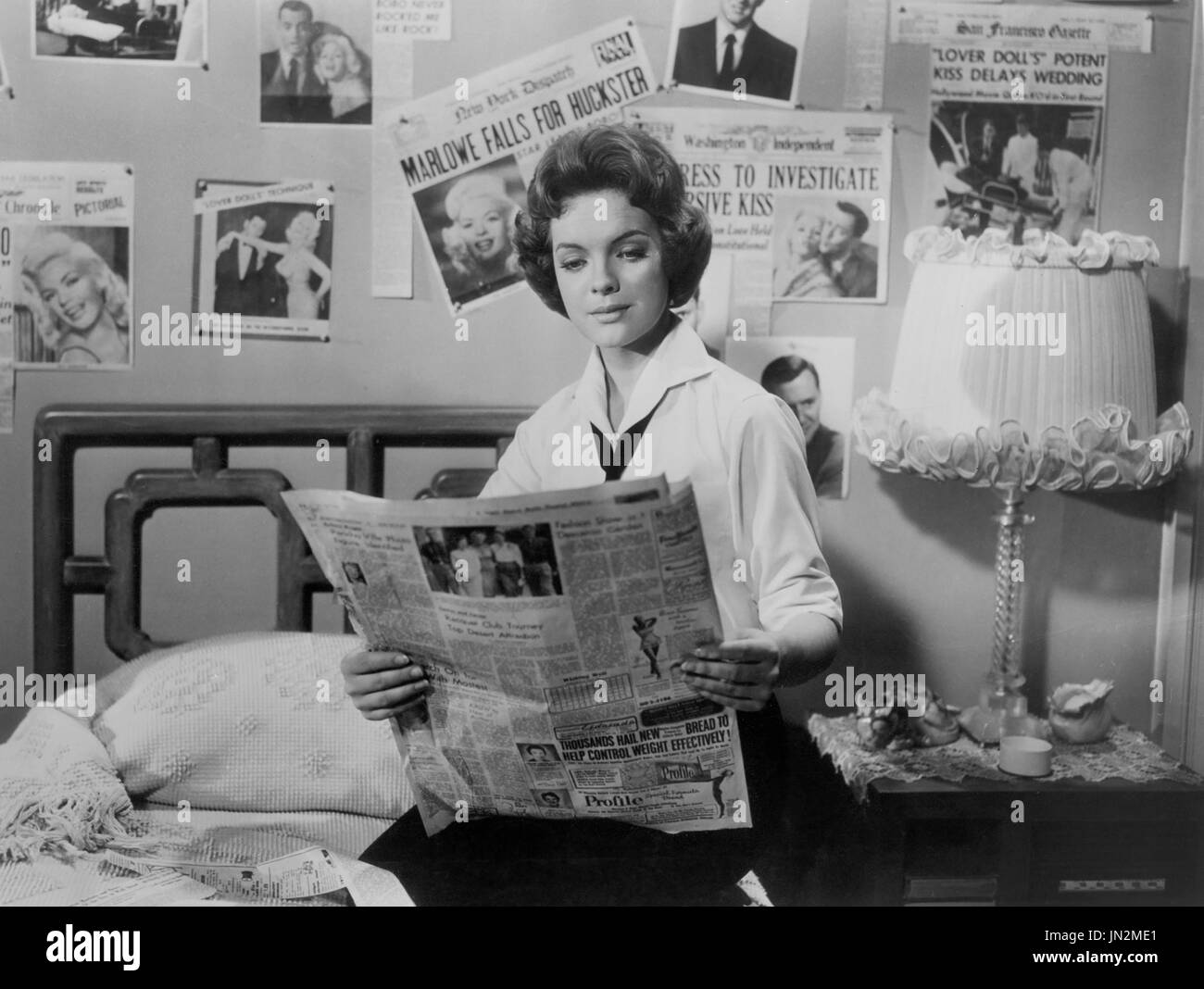 Betsy Drake, sul set del film "avrà successo bottino Rock Hunter?', ventesimo Century-Fox, 1957 Foto Stock
