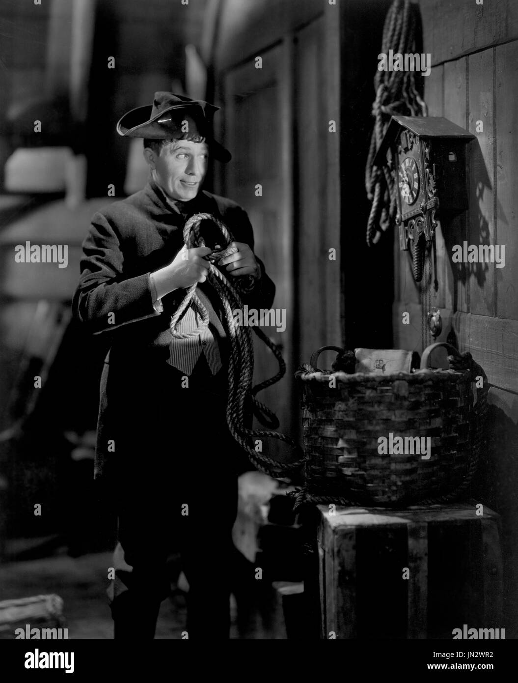 Stuart Erwin, sul set del film "L'ingannevole Lady', Paramount Pictures, 1932 Foto Stock