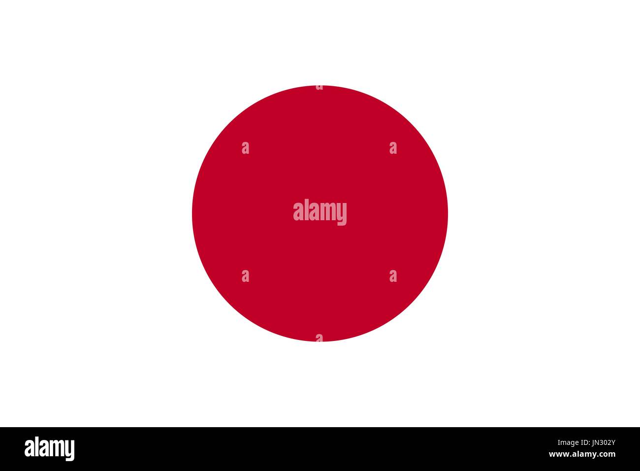 Bandiera di design. Bandiera giapponese sullo sfondo bianco, isolata disposizione piatta per i tuoi progetti. Illustrazione Vettoriale. Illustrazione Vettoriale
