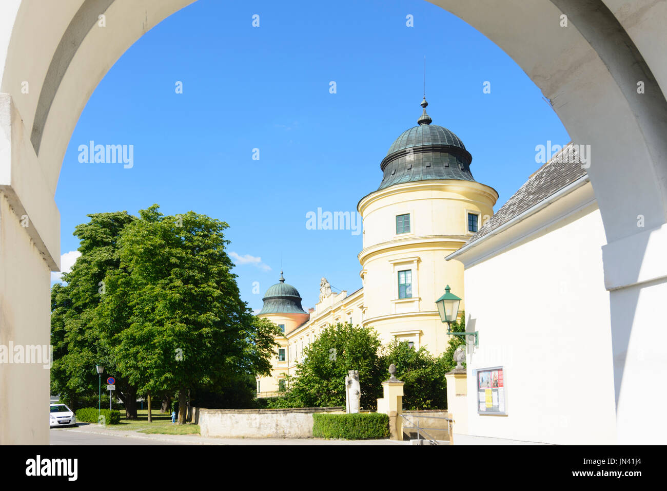 Judenau Schloss Castello, Judenau-Baumgarten, Wienerwald, Vienna Woods, Niederösterreich, Austria Inferiore, Austria Foto Stock