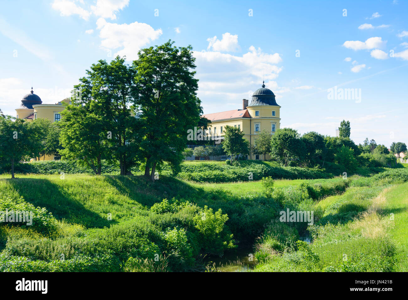 Judenau Schloss Castello, Judenau-Baumgarten, Wienerwald, Vienna Woods, Niederösterreich, Austria Inferiore, Austria Foto Stock