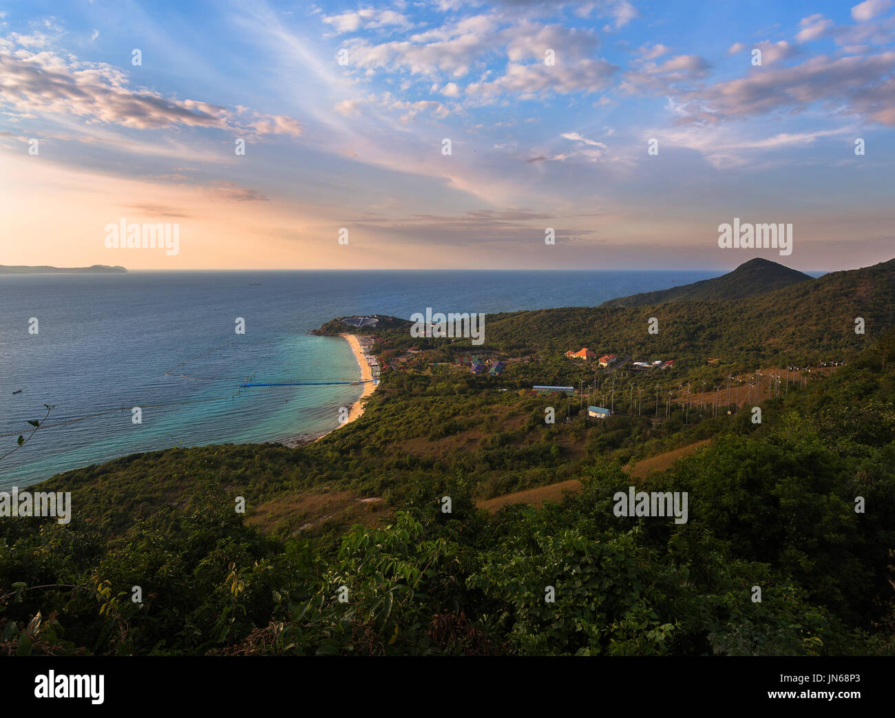 Punto di vista di Koh Lan isola della Thailandia Foto Stock