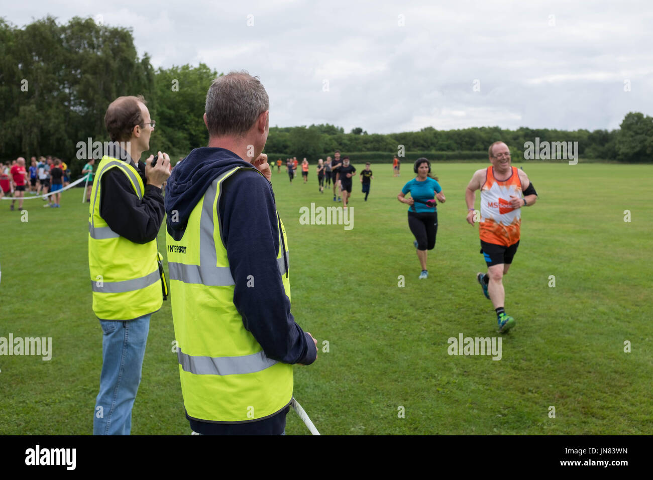 Park Run in Leamington Spa Warwickshire Foto Stock