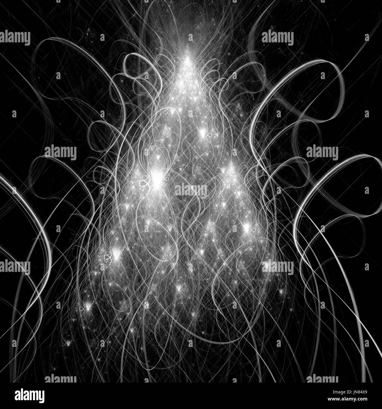 Albero di natale di texture astratta, computer generato frattale di opere d'arte astratte, rendering 3D Foto Stock