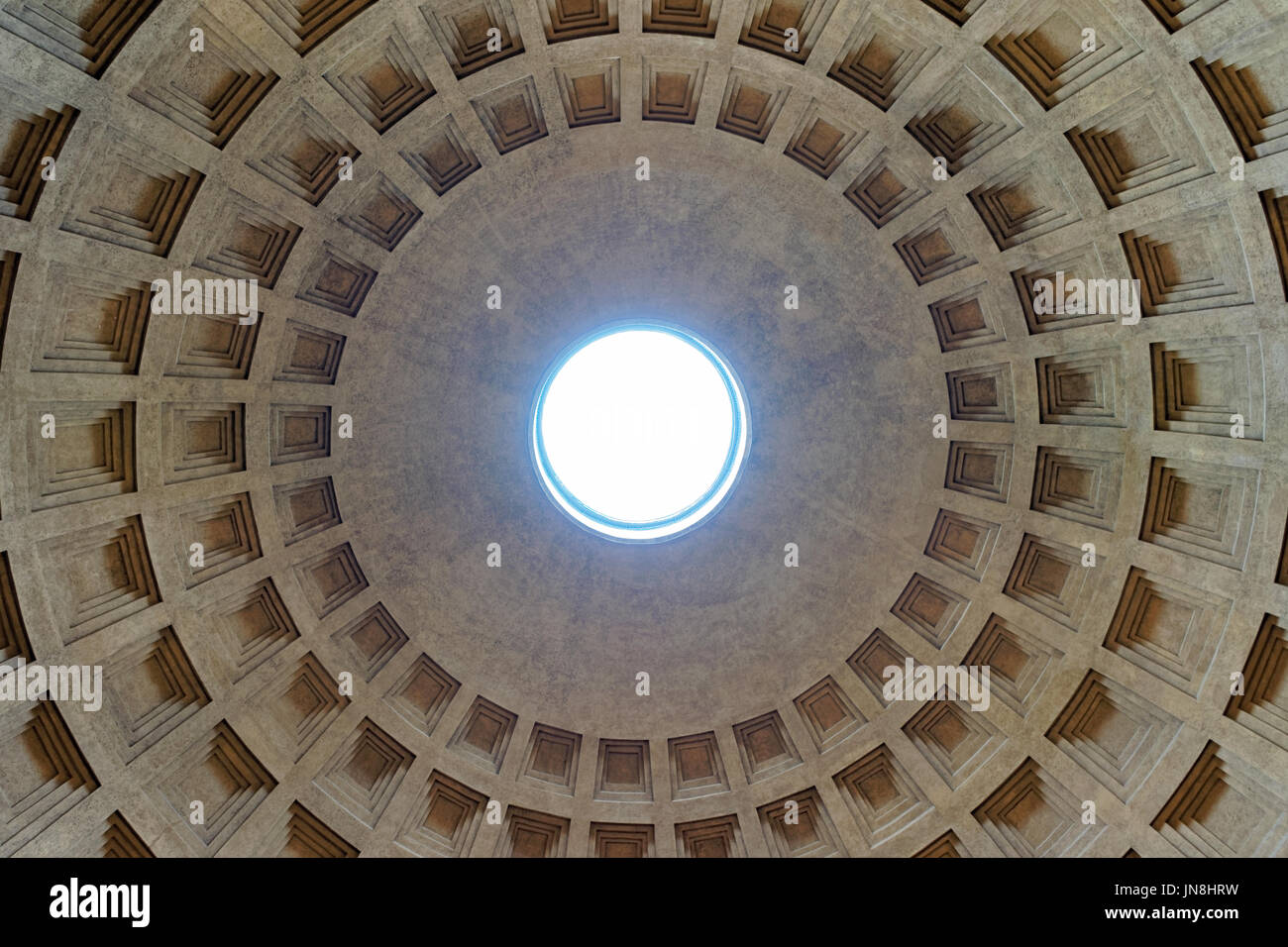 Roma, Italia - 13 Ottobre 2016: cupola del Pantheon di Roma, Italia Foto Stock