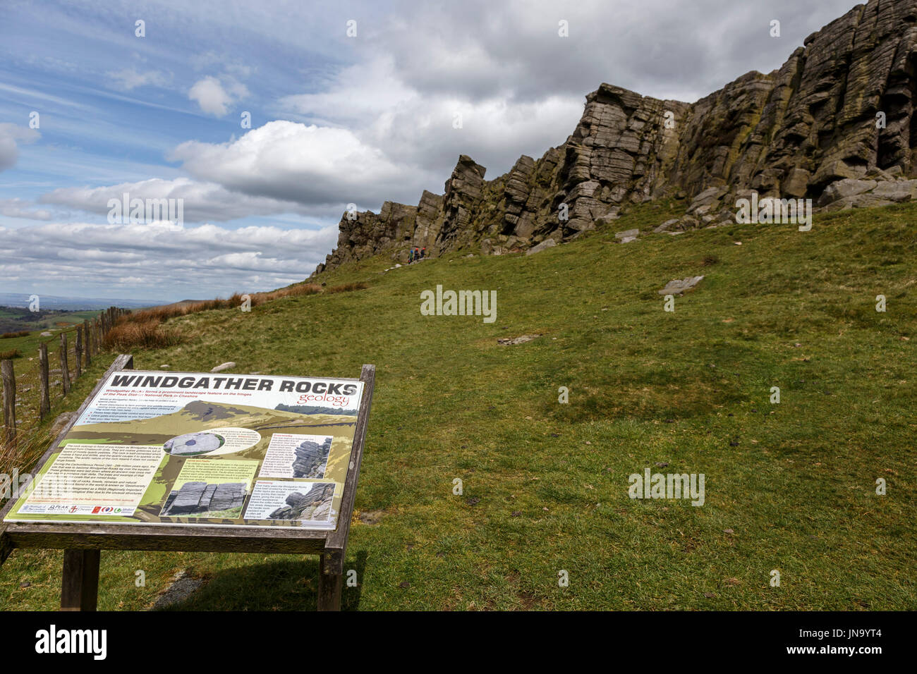 Rocce windgather, parco nazionale di Peak District, Derbyshire, Inghilterra, Regno Unito, GB Foto Stock