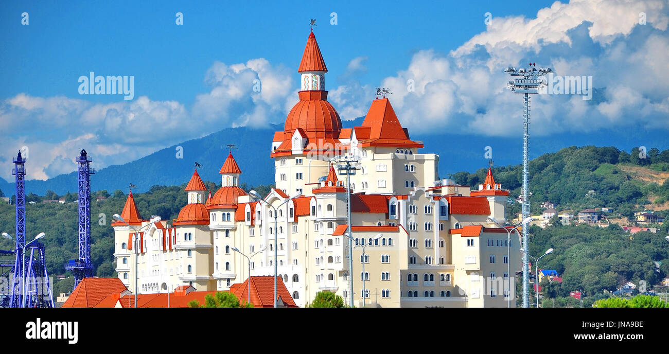 Sochi, Russia Bogatyr Hotel nei pressi del parco Foto Stock