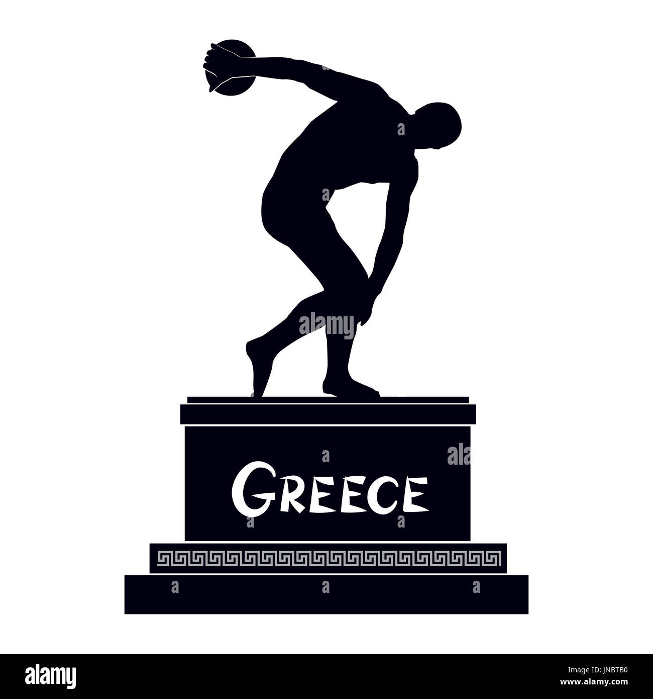 Il greco famosa statua discobolo,. Grecia antica simbolo Foto Stock
