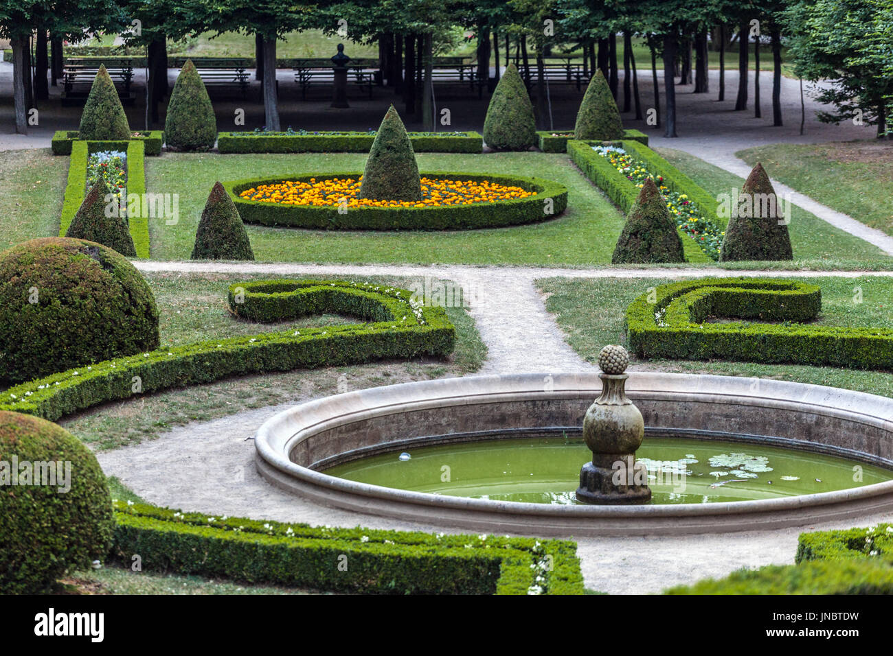 Kromeriz, palazzo arcivescovile giardino, Moravia, UNESCO Città, Repubblica Ceca Foto Stock
