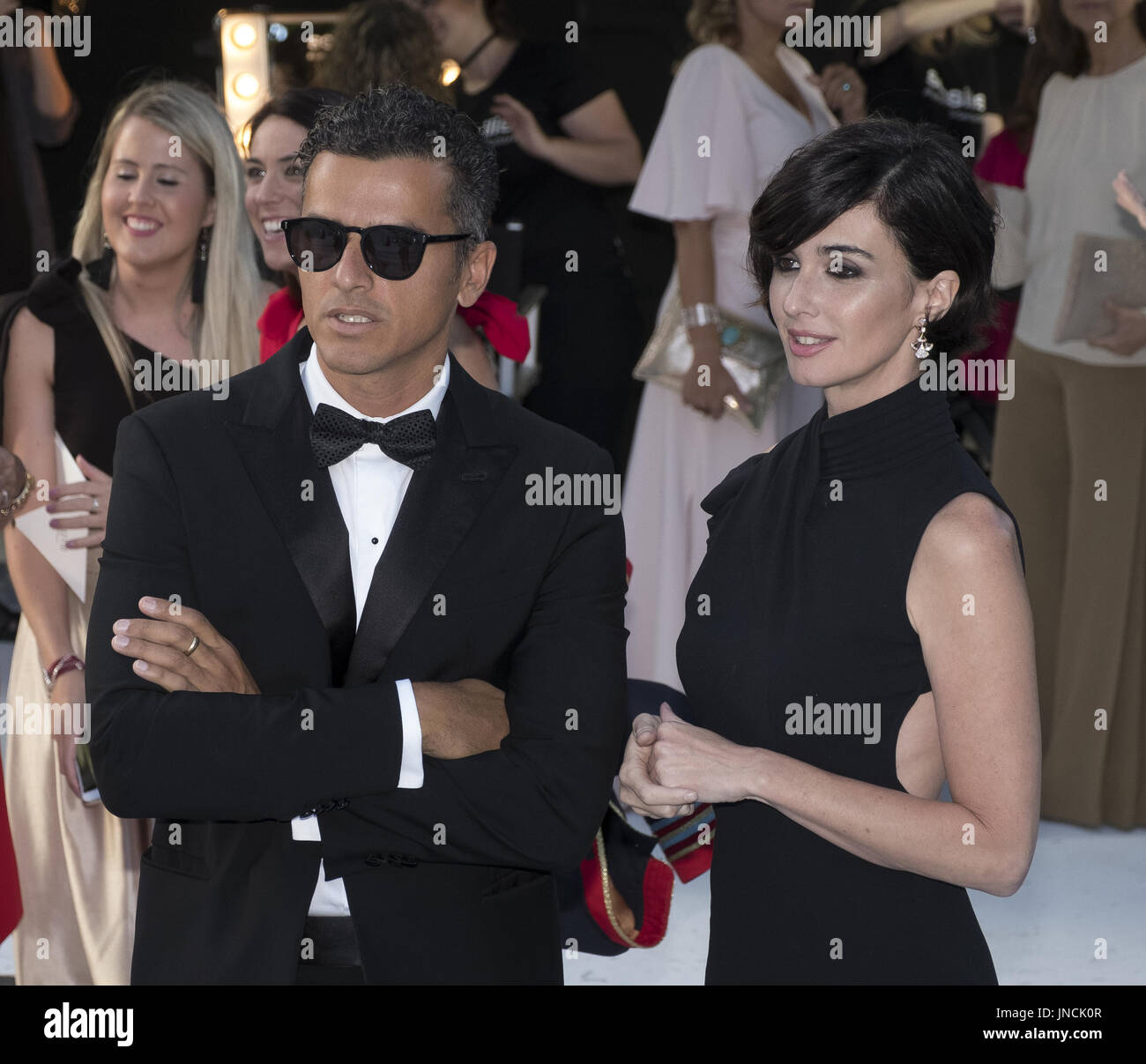 L'attrice Paz Vega assiste il photocall del centocinquantesimo anniversario di Harper's Bazaar party a Madrid con: Orson Salazar, Paz Vaga dove: Madrid, Spagna Quando: 28 giu 2017 Credit: Oscar Gonzalez/WENN.com Foto Stock