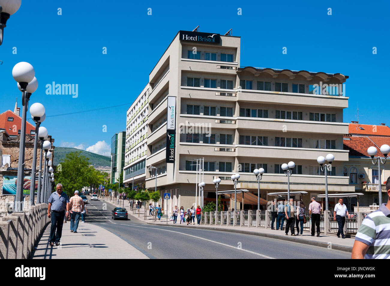 Hotel Bristol a Mostar, Bosnia Erzegovina Foto Stock
