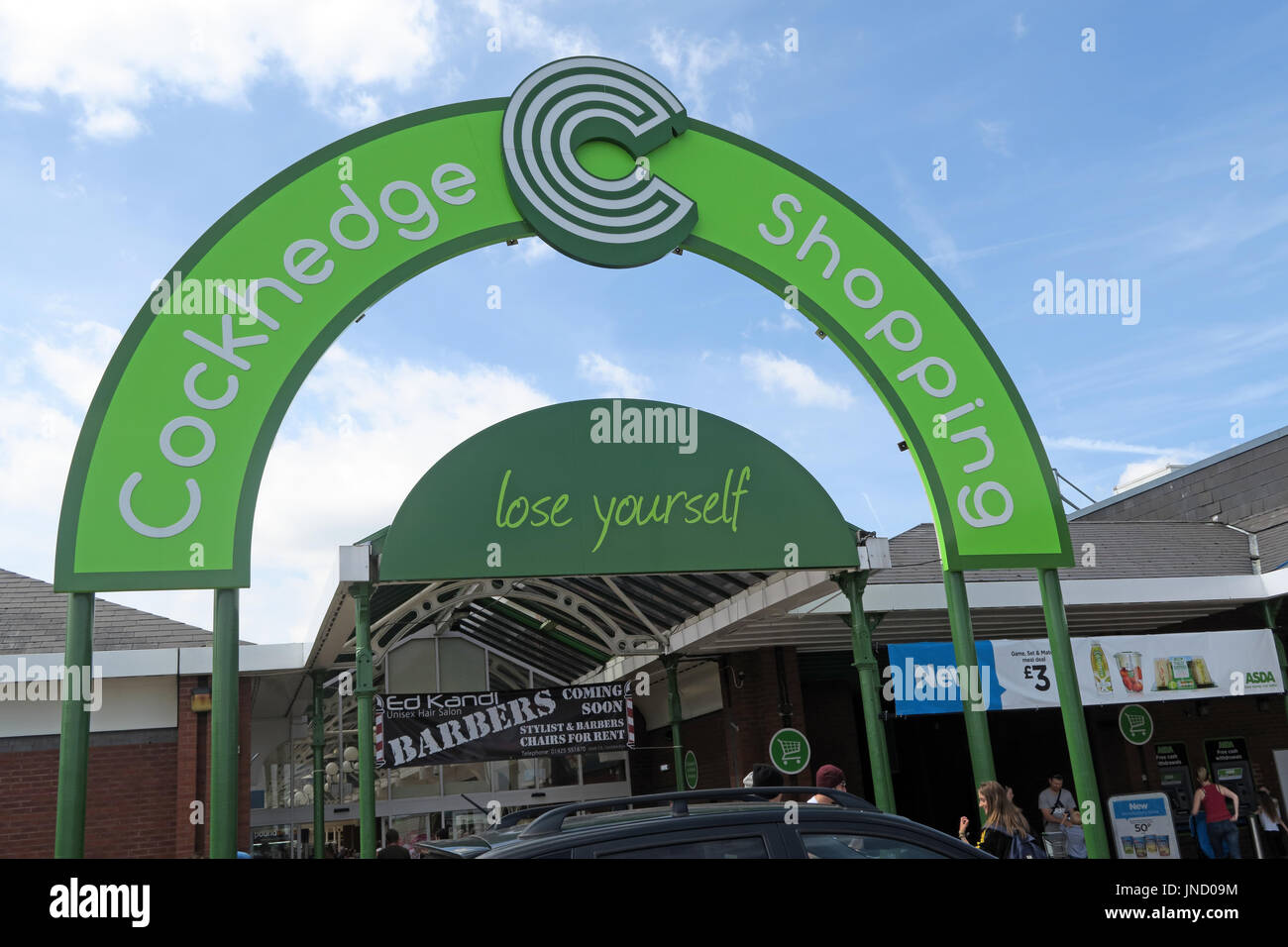 Cockhedge Shopping Centre, Warrington, North West England, UK, WA1 Foto Stock