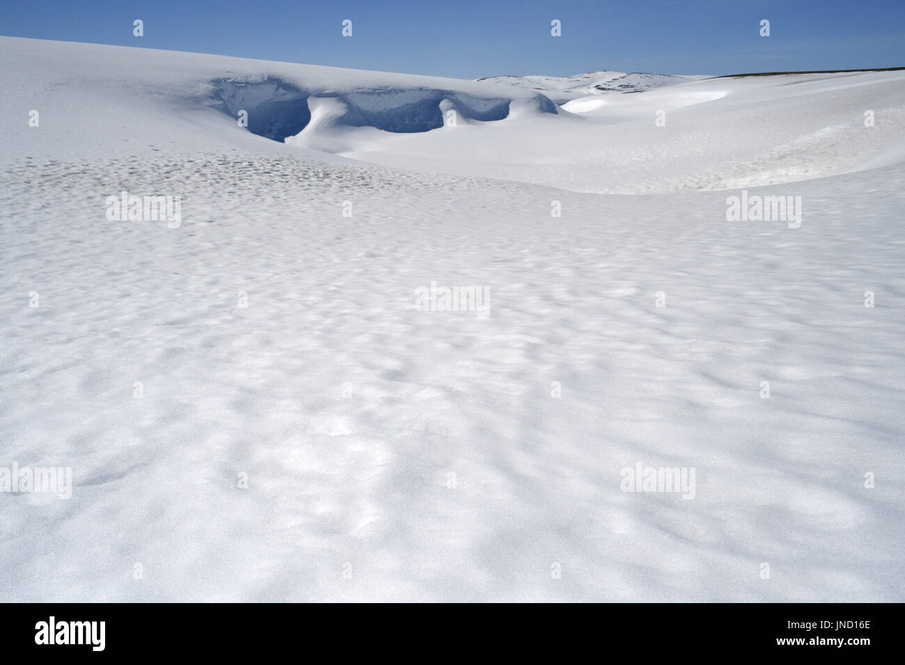 Coperte di neve tundra artica - Norvegia Foto Stock