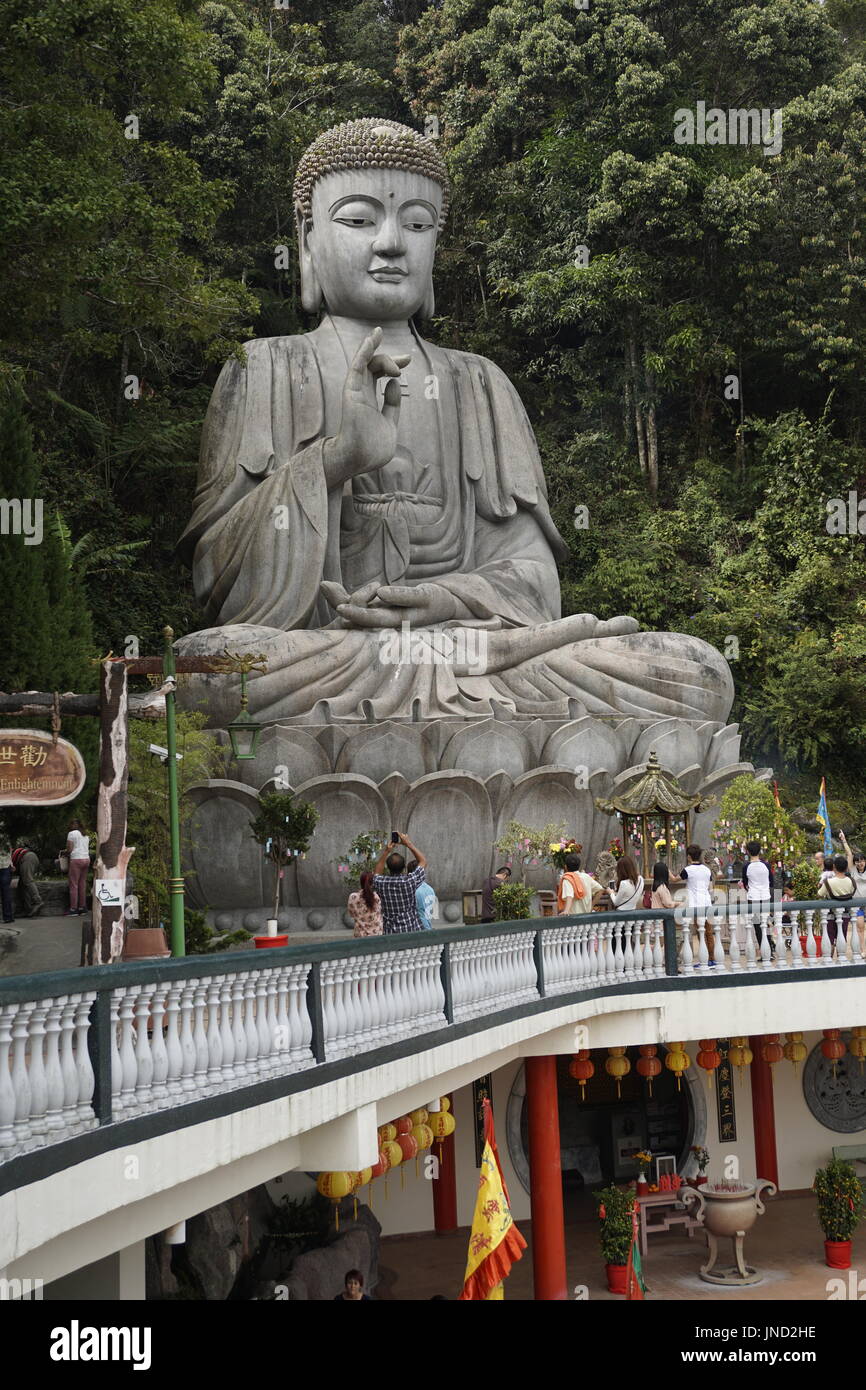 Statua di Buddha, Chin Swee tempio, Genting Highlands, Malaysia Foto Stock
