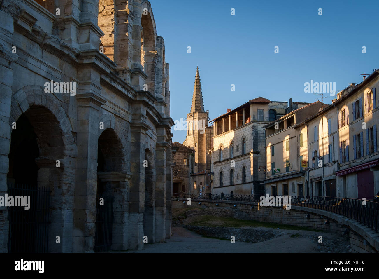 L'arena romana di Arles, Provenza, Francia Foto Stock