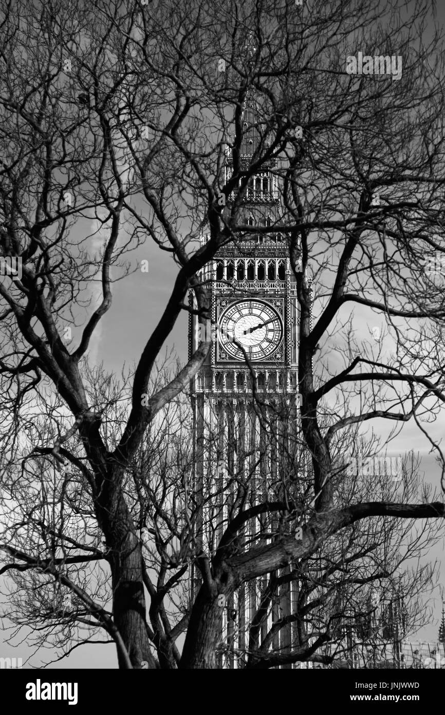 Famoso Big Ben di Londra, England, Regno Unito Foto Stock