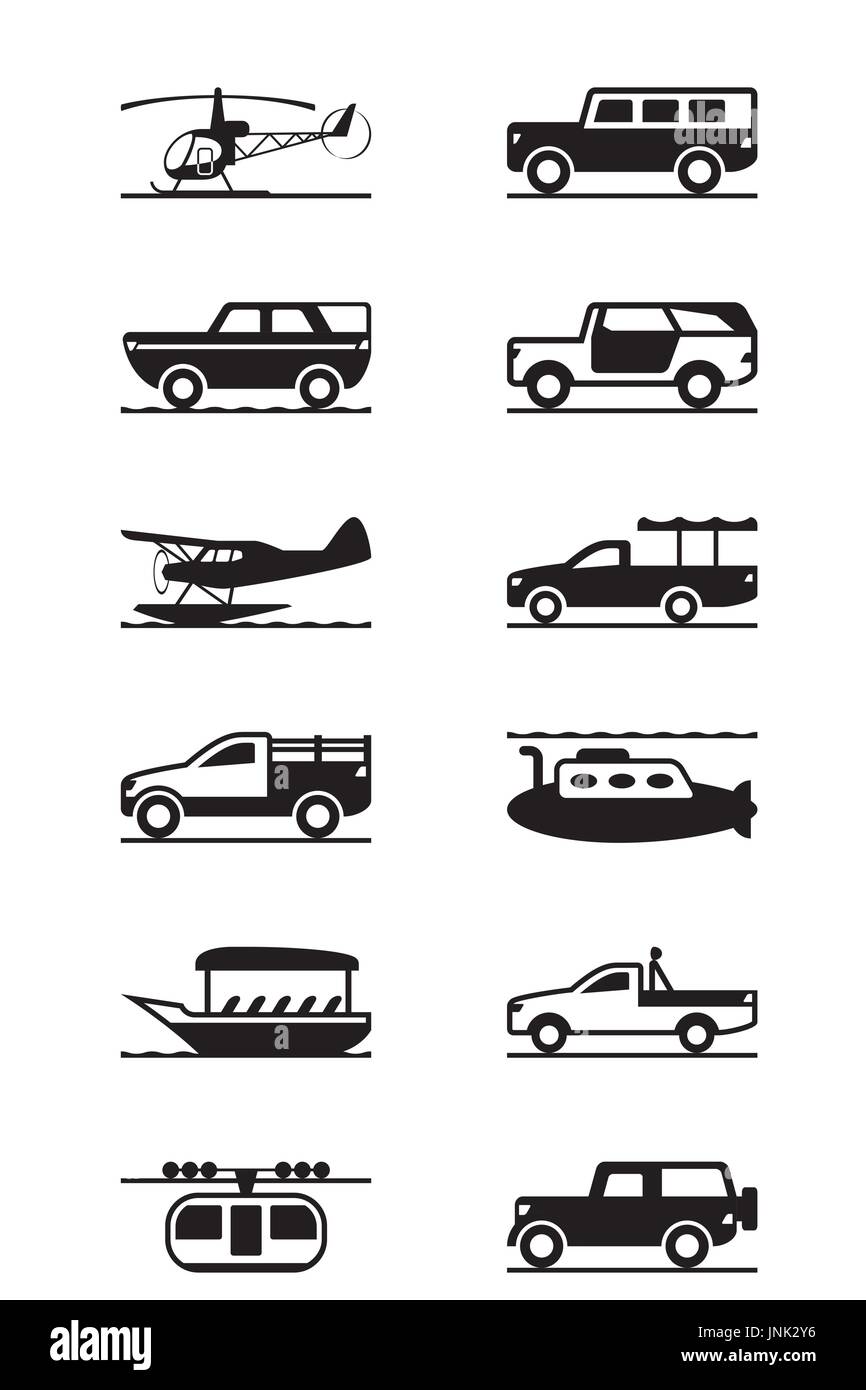 Safari e avventura veicoli - illustrazione vettoriale Illustrazione Vettoriale