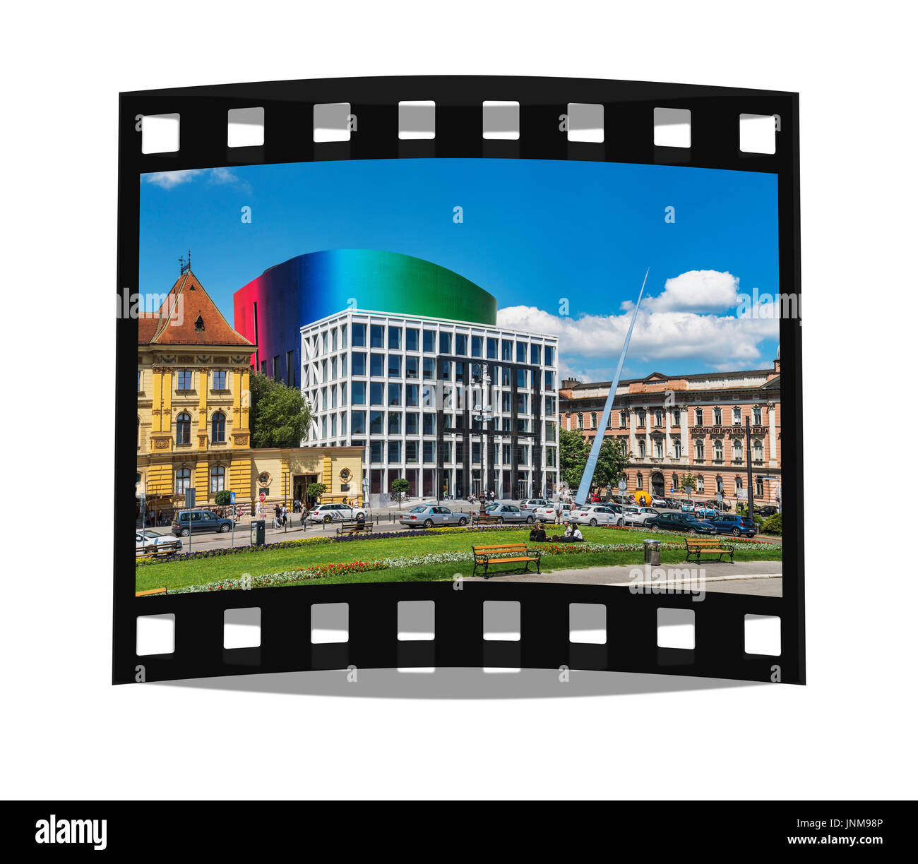 Il nuovo edificio della Accademia di Musica di Zagabria è stata completata nel mese di settembre 2014, Zagabria, Croazia, Europa Foto Stock