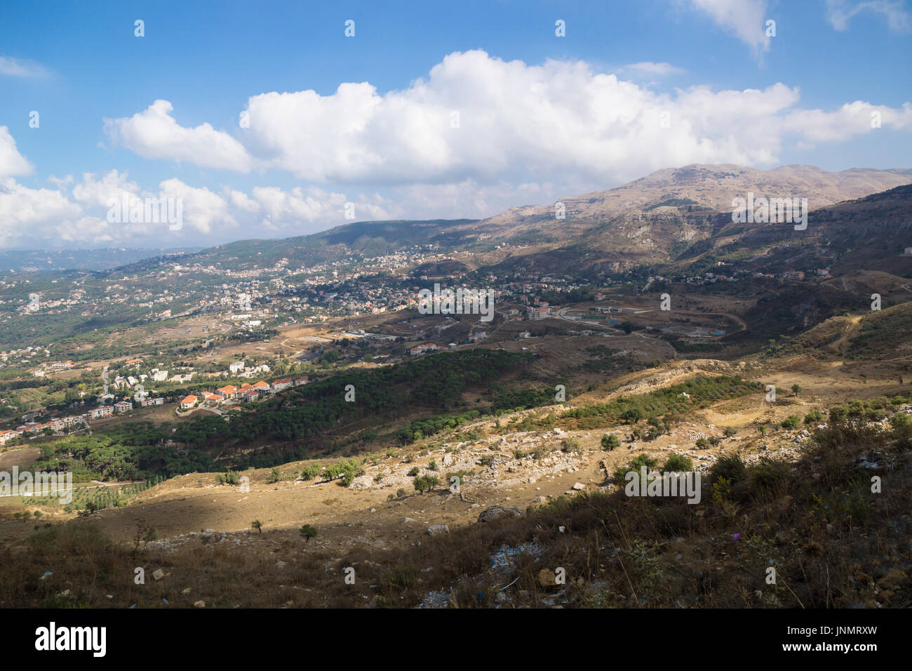 Nei villaggi delle montagne della Valle Beqaa, Libano Foto Stock