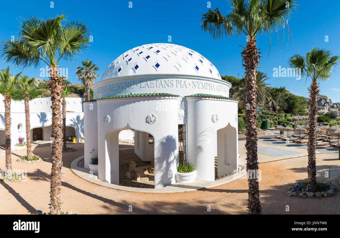 Terme di Kallithea, Isola di Rodi, Grecia Foto Stock