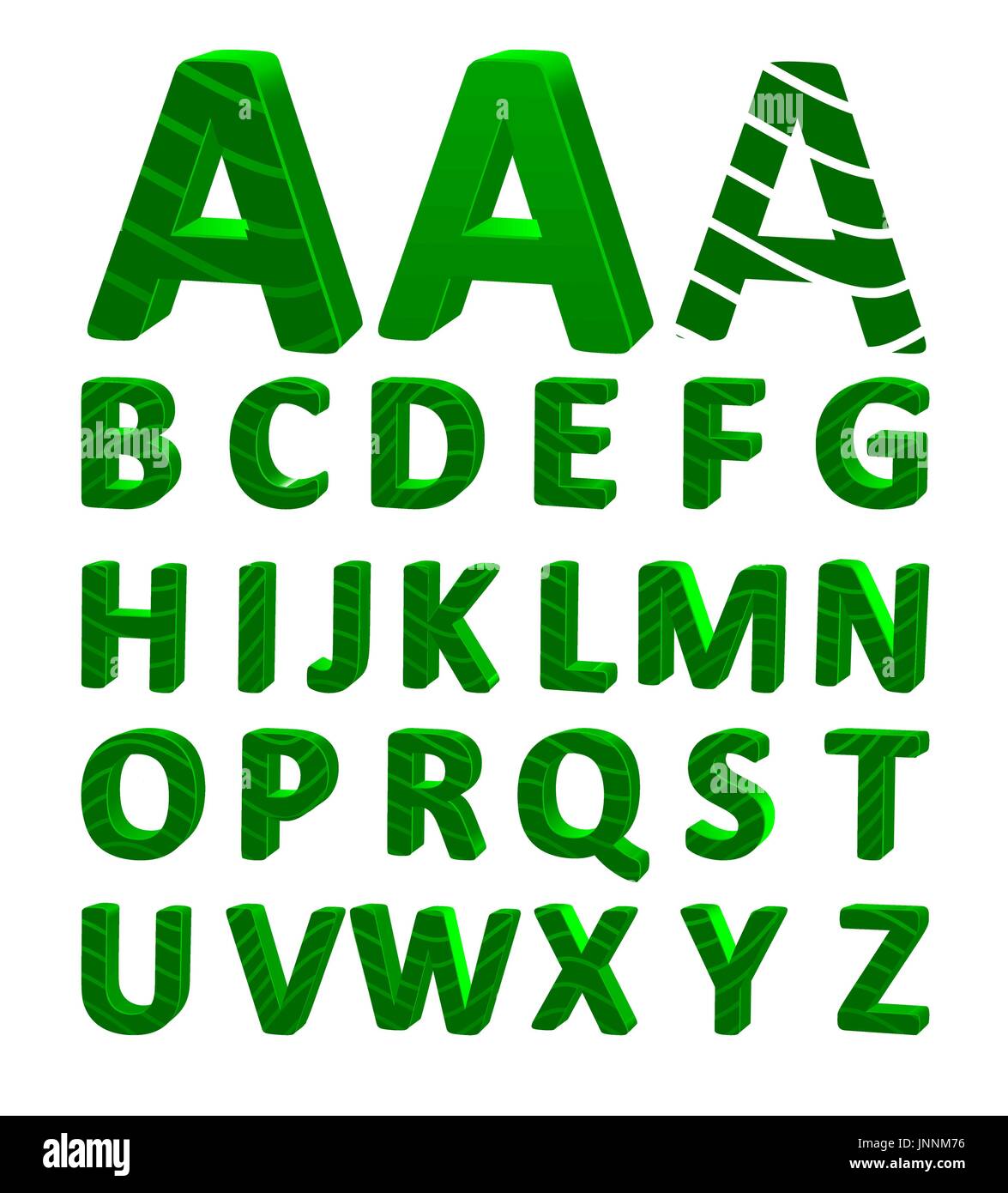 Cartoon font vettoriali, alfabeto completo Illustrazione Vettoriale