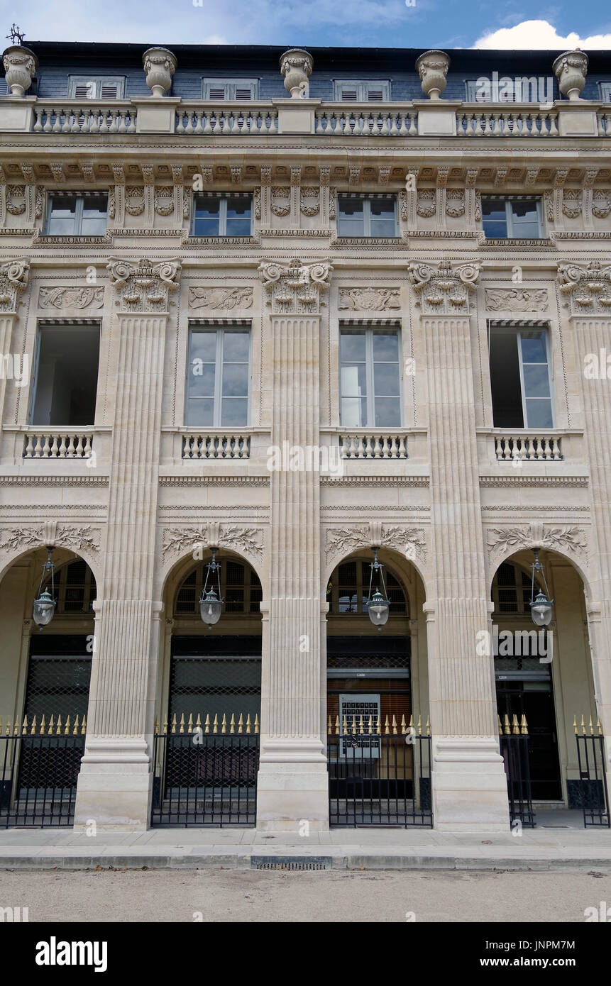 Parigi, Francia, Palais Royal, ala nord del prolungamento verso il giardino, Galerie de Beaujolais Foto Stock