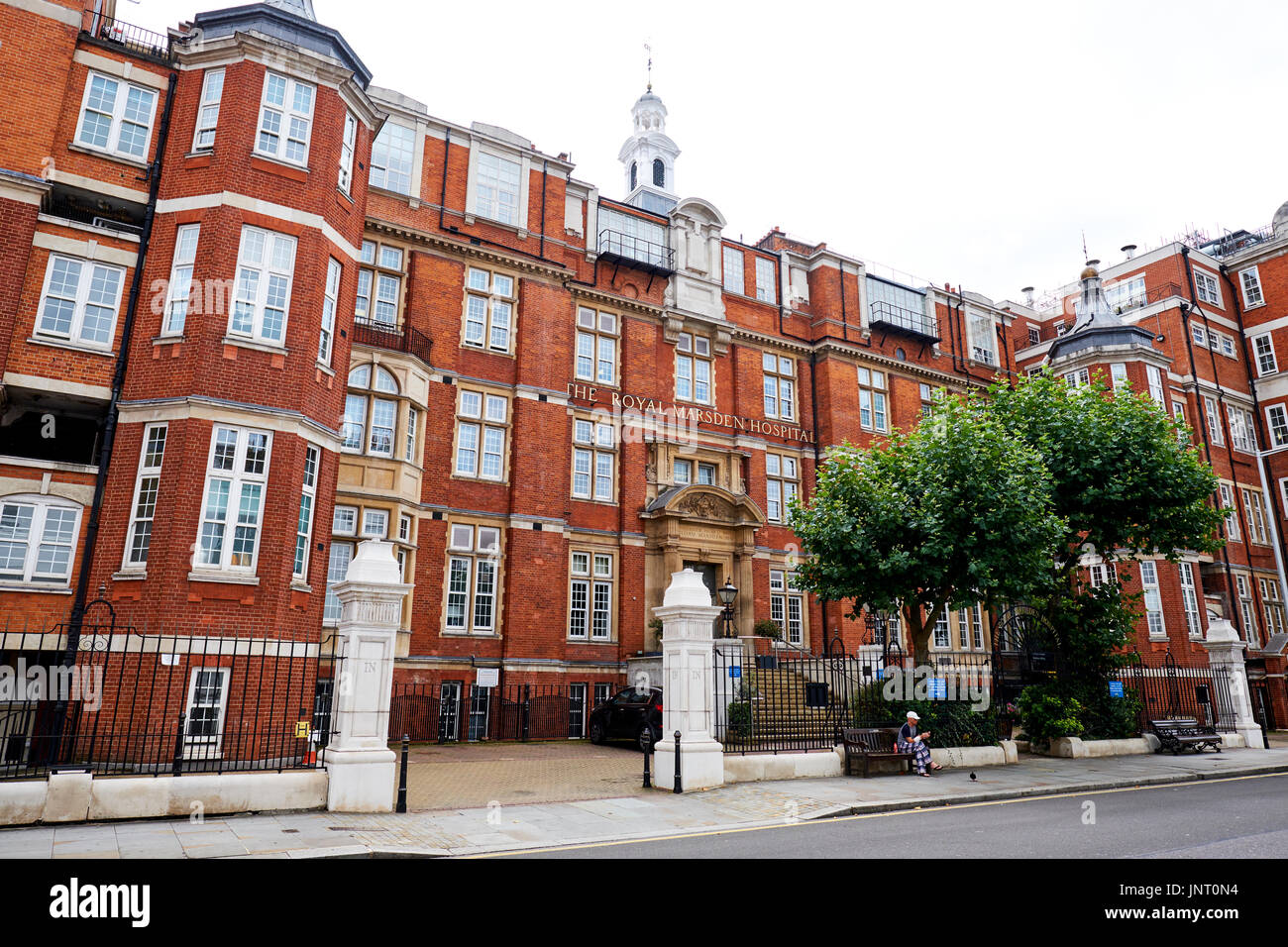 Il Royal Marsden Hospital, Fulham Road, a Chelsea, Londra, Regno Unito Foto Stock