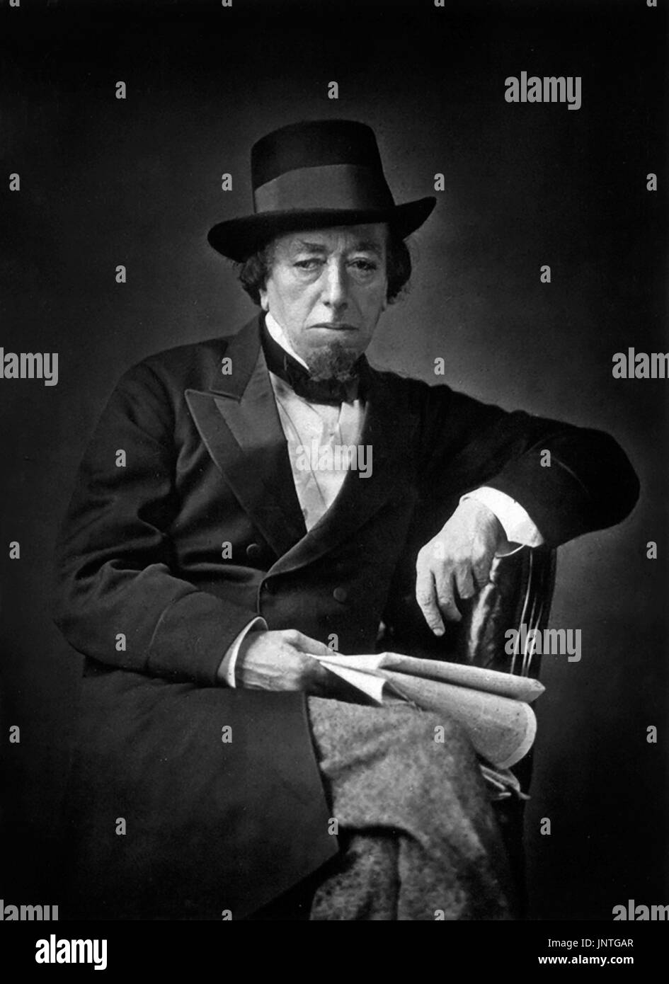 Disraeli. Ritratto del primo ministro britannico Benjamin Disraeli, 1° conte di Beaconsfield (1804-1881), fotografia 1878 Foto Stock