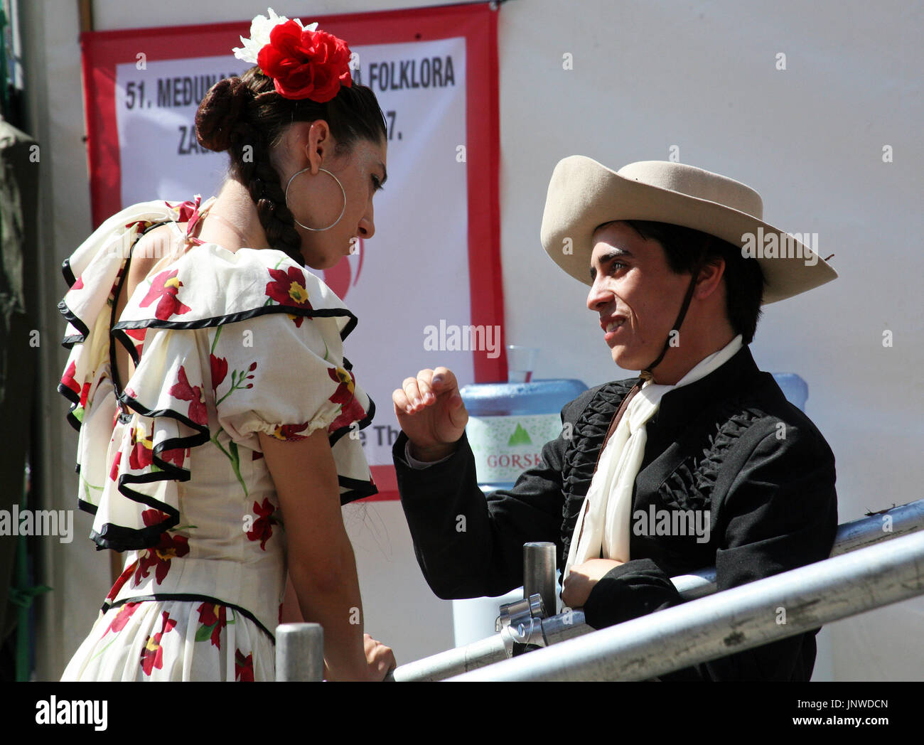 Festival Internazionale del Folklore,2017.,Zagreb, Croazia,34 Foto Stock