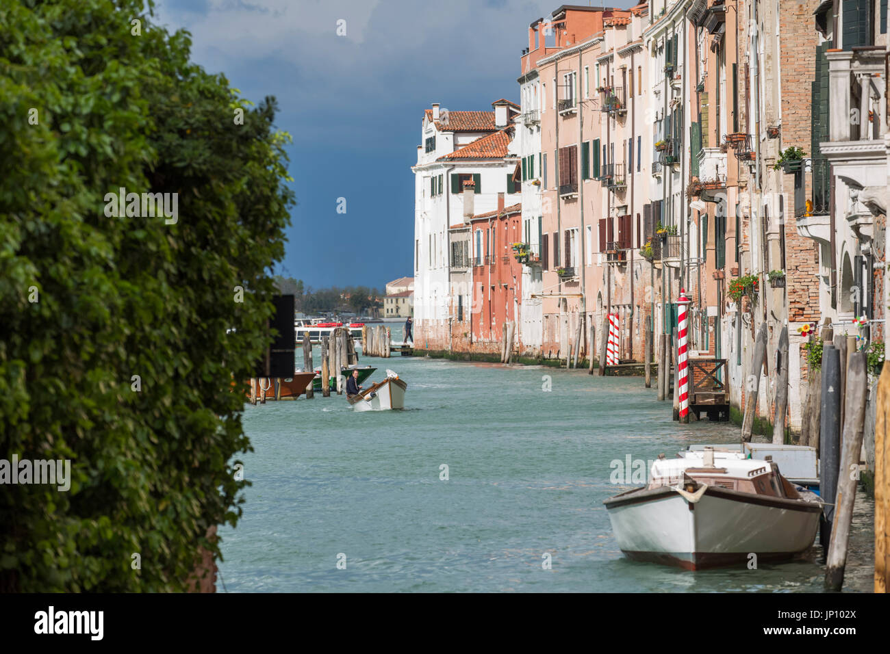 Venezia, Italia - 22 Aprile 2012: Canal scena, Venezia, Italia. Foto Stock