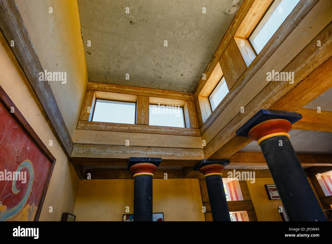 Knossos, Creta, 10 Giugno 2017: interno del palazzo minoico di Cnosso. Il palazzo di Cnosso è la maggiore età del Bronzo sito archeologico in creta del Foto Stock