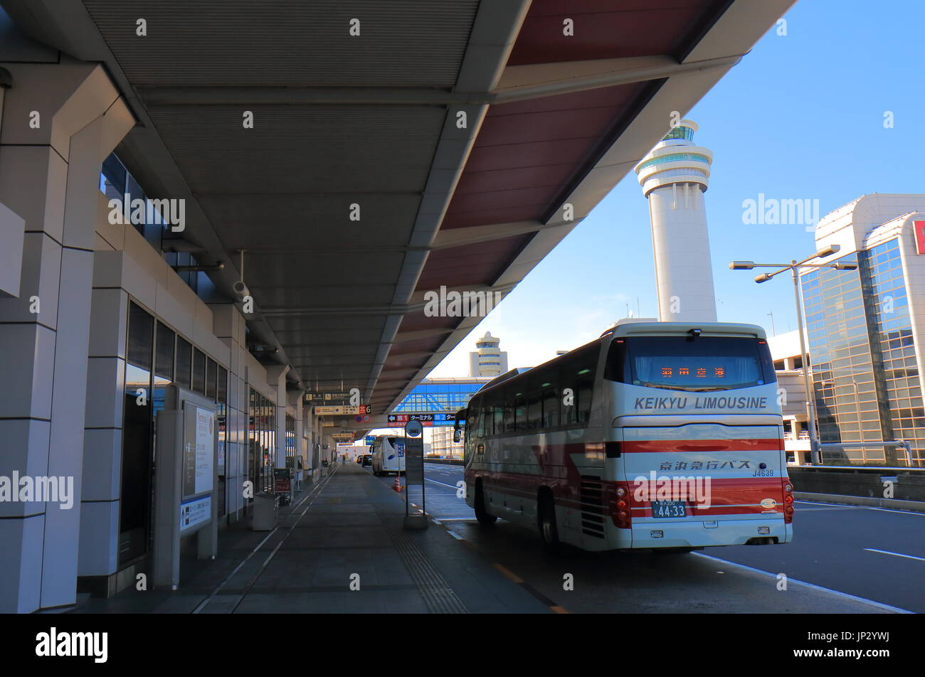 Di Haneda international airport bus terminal Tokyo Giappone Foto Stock